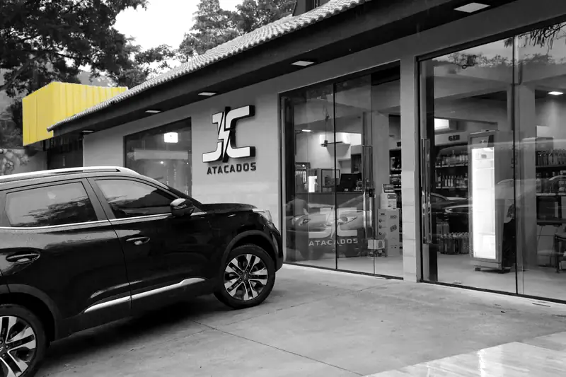 Fachada da loja JC Conveniências e Atacados