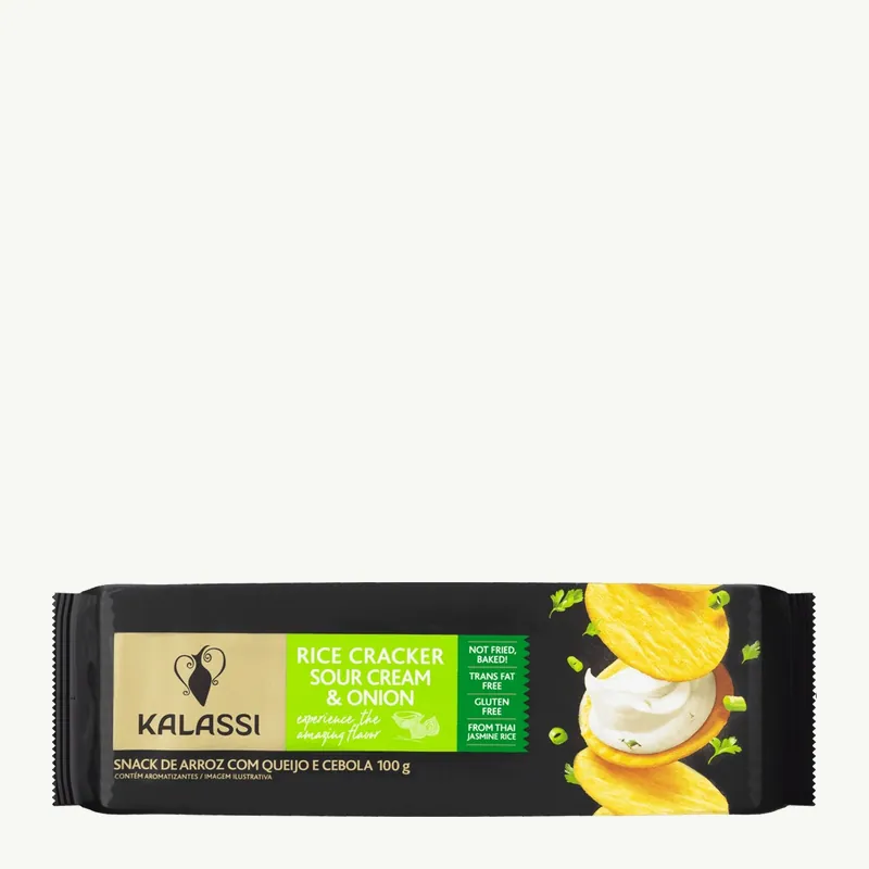 Snack Tai Kalassi Rice Crackers Sour Cream & Onion 100g