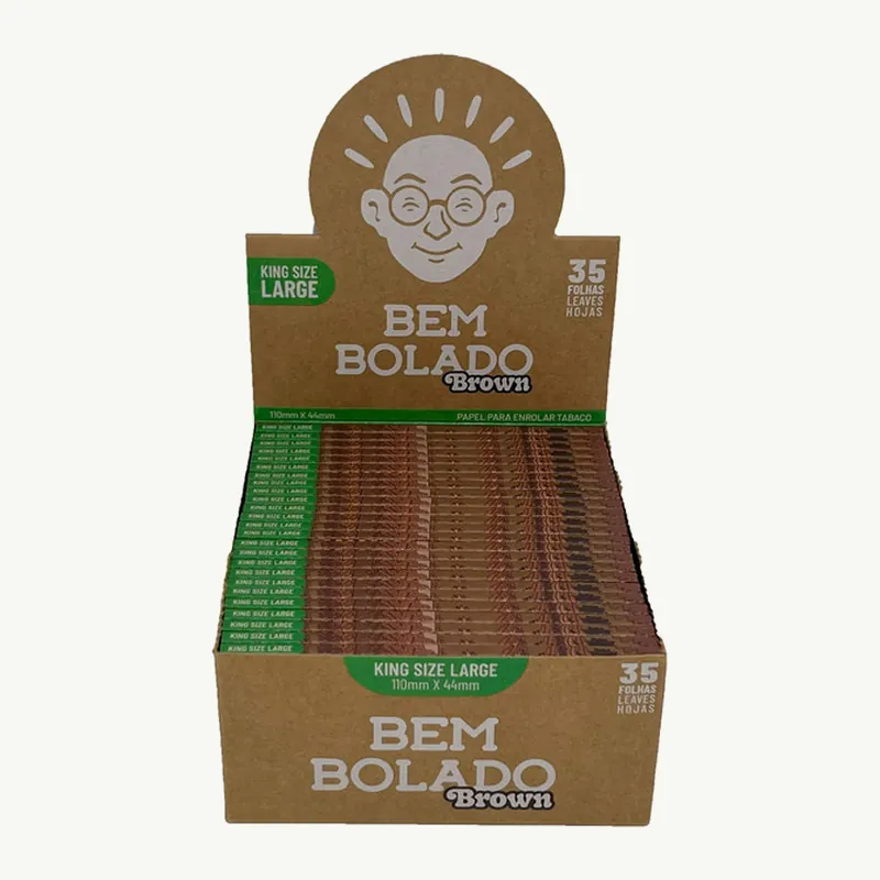 Seda Bem Bolado Brown King Size Large 35 Folhas - CX50