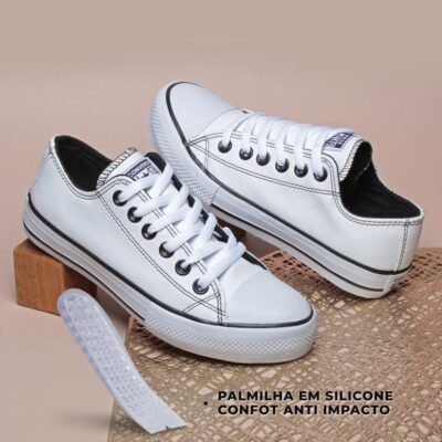 All Star Chuck Taylor Couro Sintético Branco